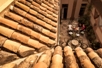Tejados de teja arabe restaurada, con mas de 200 años de antiguedad