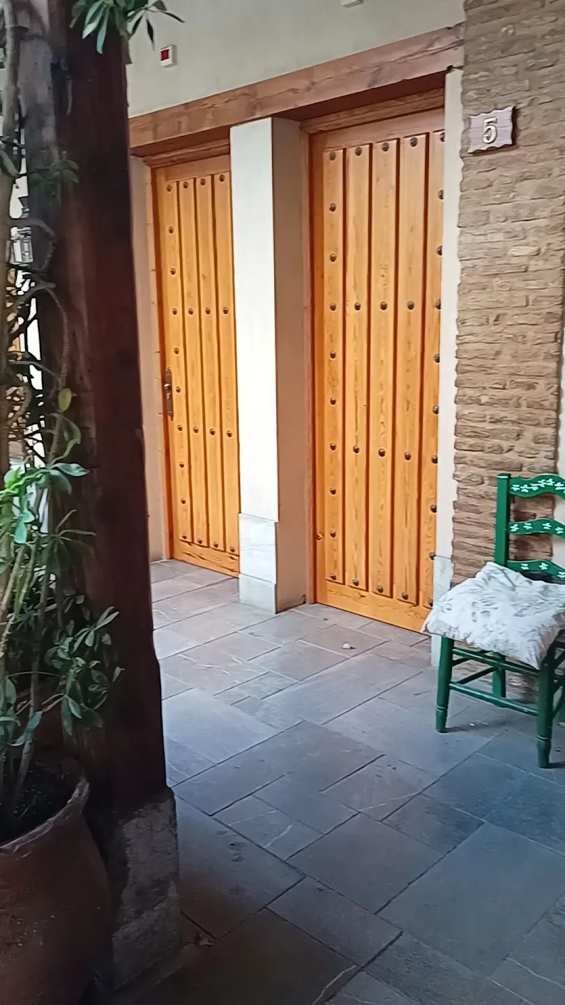 Room doors on the courtyard